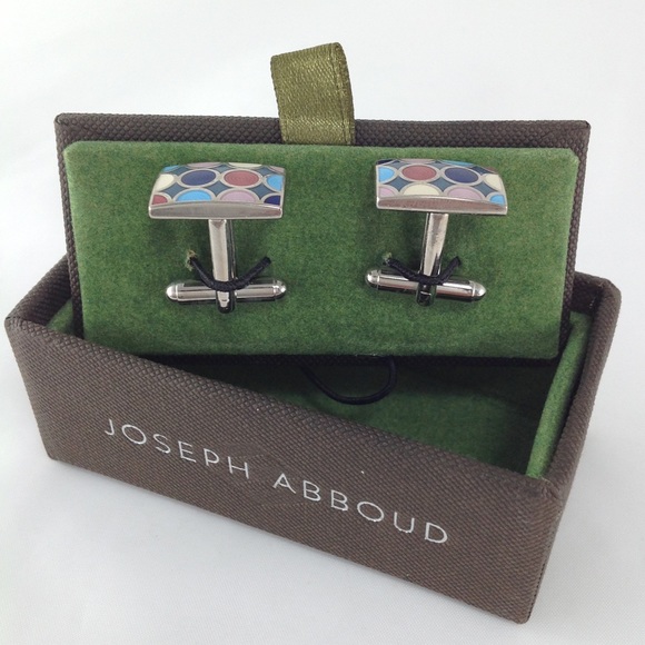 Joseph Abboud Multicolored Rectangle Cuff Links - Picture 2 of 4